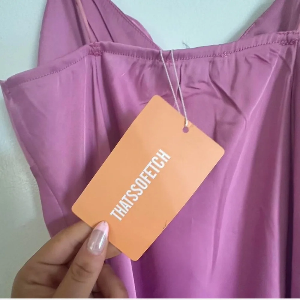THATS SO FETCH NWT - Pink Spaghetti Strap Mini Dress - Picture 4 of 4